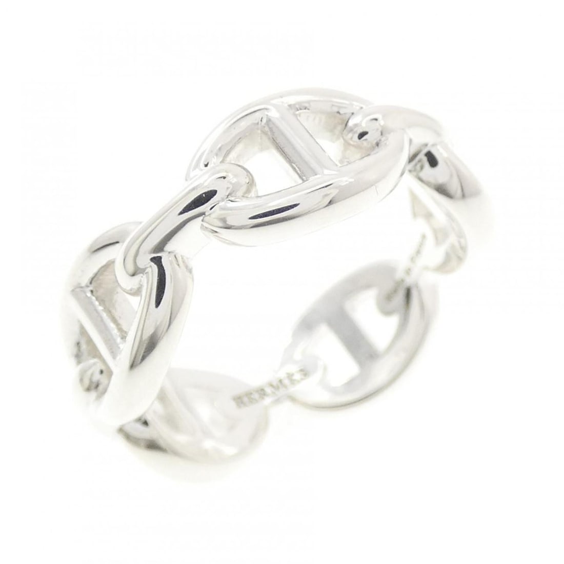 Hermes Hermès Chaine d'Ancre Enchainée Ring: --- Catalog ---Category: SizeUS Size: 6.5Brand Size: 52Category: DesignType: Band ringGender: WomenMaterial: Silver 925Category: GeneralMPN: H109507BBrand: Hermes--- Item List ---Section: