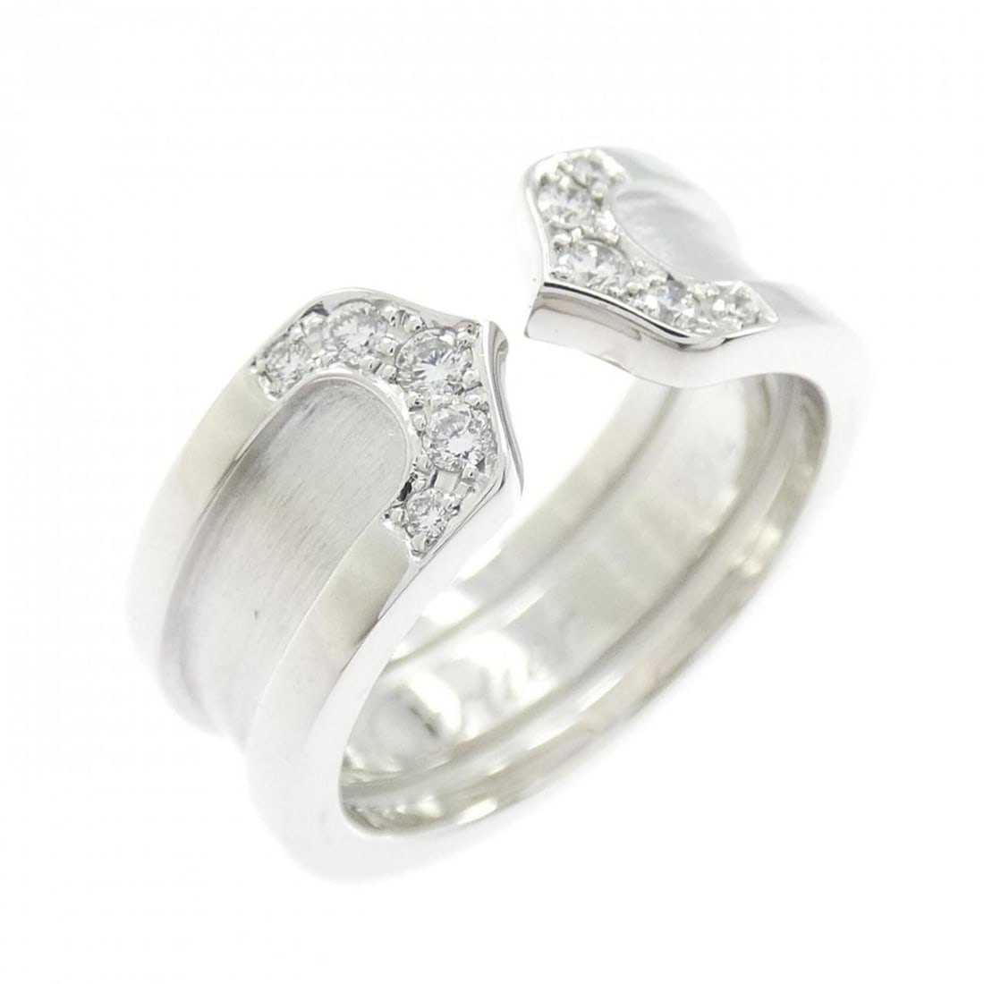 Cartier C2 Small Ring: --- Catalog ---Category: SizeUS Size: 3.5Brand Size: 46Category: DesignType: Band ringStone: DiamondGender: WomenMaterial: White gold (18K)Category: GeneralMPN: B4044200Brand: Cartier--- Item List