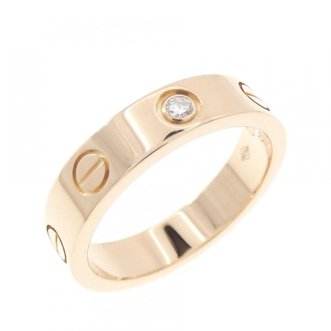 Cartier Mini Love 1P Ring: --- Catalog ---Category: SizeJP Size: 8US Size: 4.5Category: DesignType: Band ringGender: WomenMaterial: Pink gold (18K)Category: GeneralLine: LoveBrand: Cartier--- Item List ---Section: