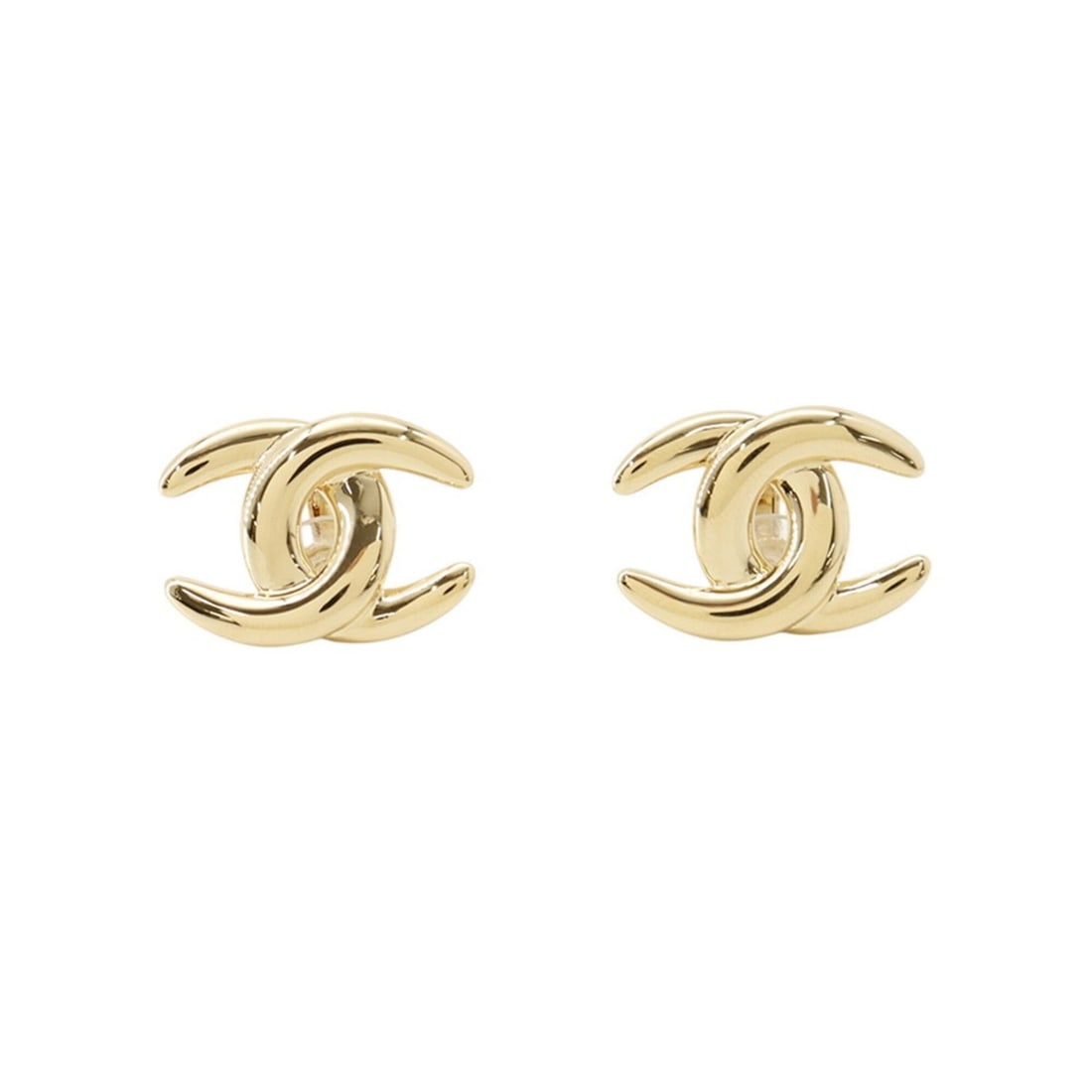 Chanel earrings, Coco Mark, B26 B, CHANEL, Chanel, CHANEL: --- Catalog ---Category: SizeSize (HxWxD): 2.00mm x 2.70mm / 0.08'' x 0.11''Category: DesignType: Clip earringsColor: GoldGender: WomenMaterial: Gold platingCategory: GeneralBrand: ChanelCountry of