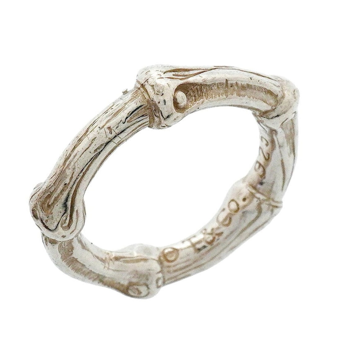 Tiffany & Co. Bamboo Ring, Sterling Silver 925, Size 8.5, Women's: --- Catalog ---Category: SizeJP Size: 8.5US Size: 4.5Category: DesignType: Band ringGender: WomenMaterial: Silver 925Category: GeneralBrand: Tiffany--- Item List ---Section: ConditionRanking: Rank AB