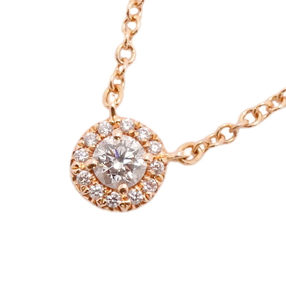 Tiffany & Co. Soleste Necklace, 18K Pink Gold, Diamond, Women's, P3493322: --- Catalog ---Category: SizePendant Size: 4.9mm x 4.6mm / 0.19'' x 0.18''Neck Circumference: 41 cm / 16.14''Category: DesignStone: DiamondGender: WomenMaterial: Pink gold (18K)Necklace Type: