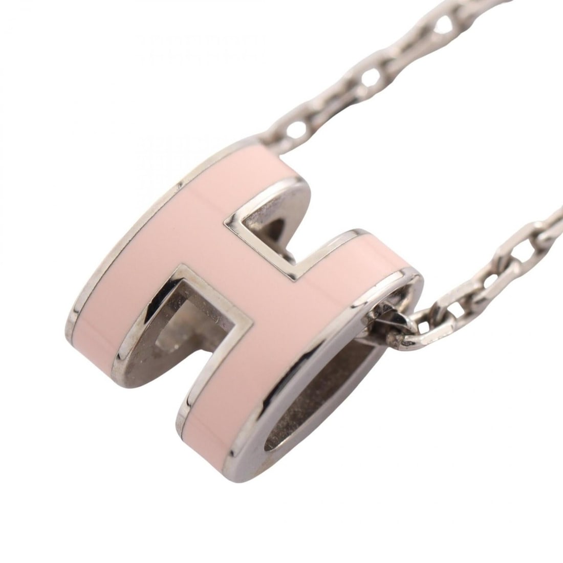 Hermes Mini Pop H Necklace, Metal Jewelry, Women's, Silver/Pink Tones: --- Catalog ---Category: SizeNeck Circumference: 39.5 cm / 15.55''Category: DesignColor: Pink, SilverGender: WomenMaterial: MetalNecklace Type: NecklaceCategory: GeneralBrand: Hermes--- Item List ---S