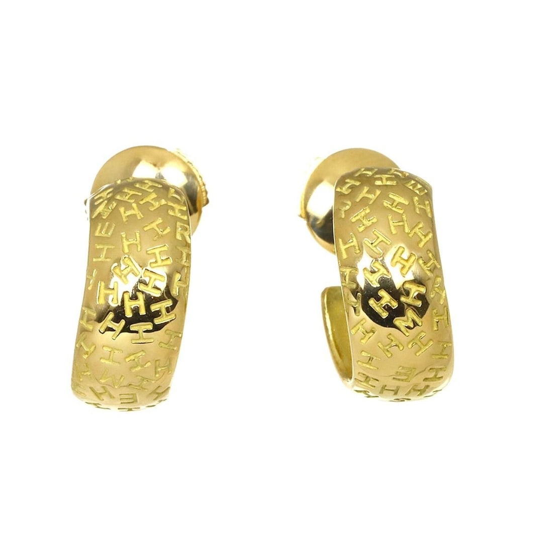 Hermes Toubou H Earrings, 18K Yellow Gold (750), Pierced Earrings: --- Catalog ---Category: SizeSize (HxWxD): 14.10mm x 6.10mm / 0.56'' x 0.24''Category: DesignType: Stud earringsGender: WomenMaterial: Yellow gold (18K)Category: GeneralBrand: Hermes--- Item List ---S