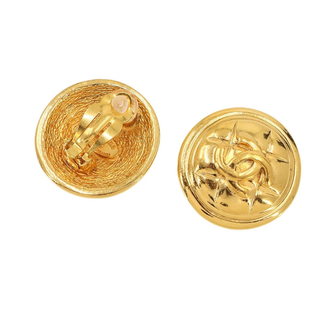 Chanel Coco Mark Earrings (Gold) - 4
