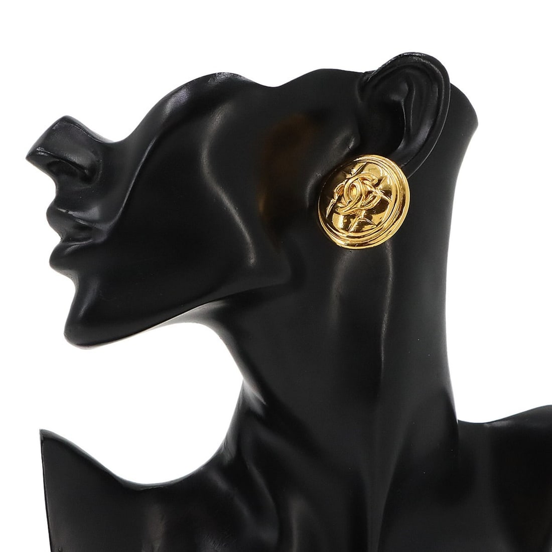 Chanel Coco Mark Earrings (Gold) - 6