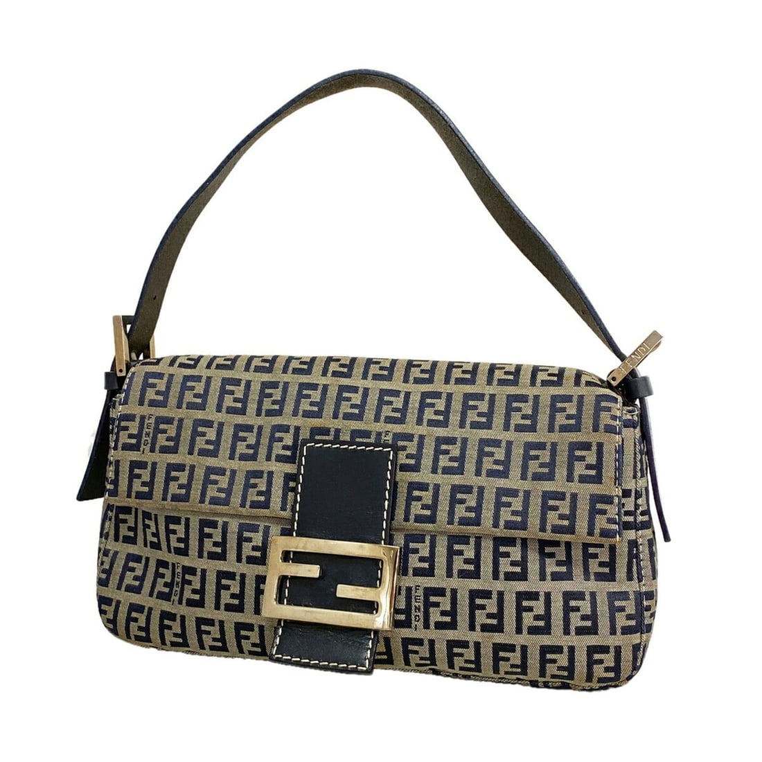 Fendi Zucchino Mamma Bucket Nylon Canvas Handbag, Navy, Women's: --- Catalog ---Category: SizeSize (HxWxD): 15cm x 24.5cm x 4cm / 5.9'' x 9.64'' x 1.57''Category: DesignType: HandbagColor: NavyGender: WomenMaterial: Nylon canvas Hardware Color: SilverCategory: Gene