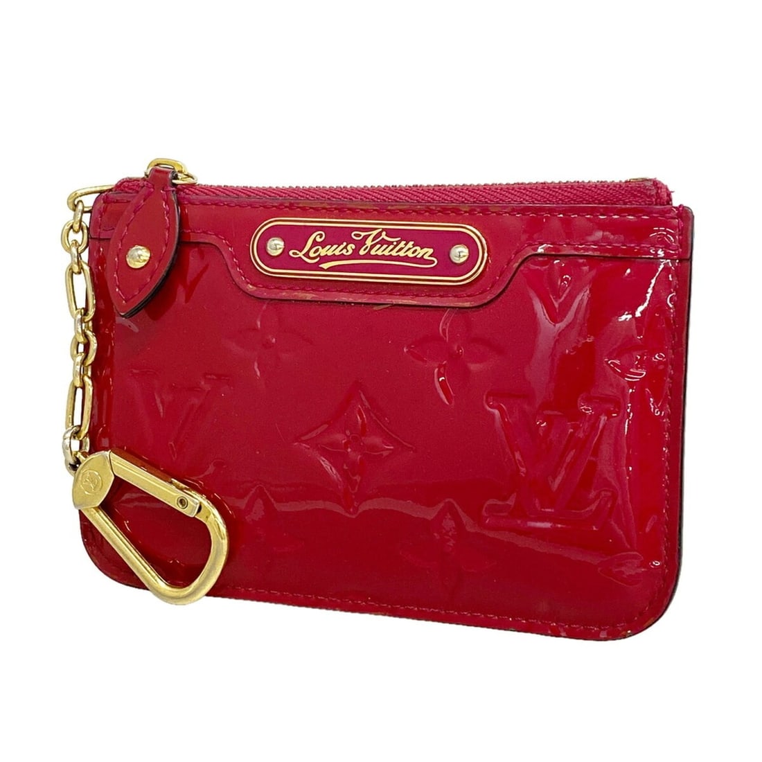 Louis Vuitton Vernis Pochette Clé NM Wallet/Coin Case M91669 Rose Indien (Women's): --- Catalog ---Category: SizeSize (HxWxD): 8.5cm x 12cm x 5.00mm / 3.34'' x 4.72'' x 0.19''Category: DesignType: Coin purse/coin caseColor: Indian roseGender: WomenCategory: GeneralMPN: M91669Brand: L