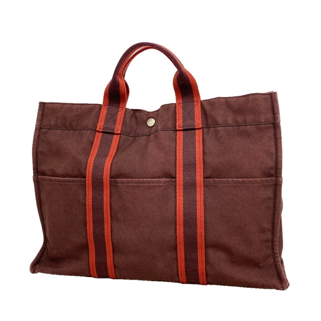 Hermes Fourre-Tout MM Canvas Tote Bag, Brown, Men's & Women's (1 of 11)