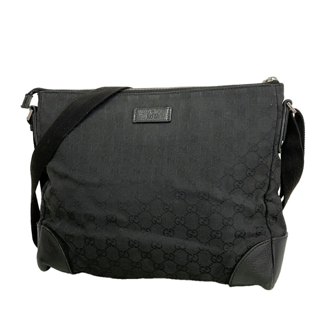 Gucci Shoulder Bag GG Canvas 110054 Black Women's: --- Catalog ---Category: SizeSize (HxWxD): 28.5cm x 33cm x 10cm / 11.22'' x 12.99'' x 3.93''Category: DesignType: Shoulder bagColor: BlackGender: WomenMaterial: Canvas Hardware Color: SilverCategory: 