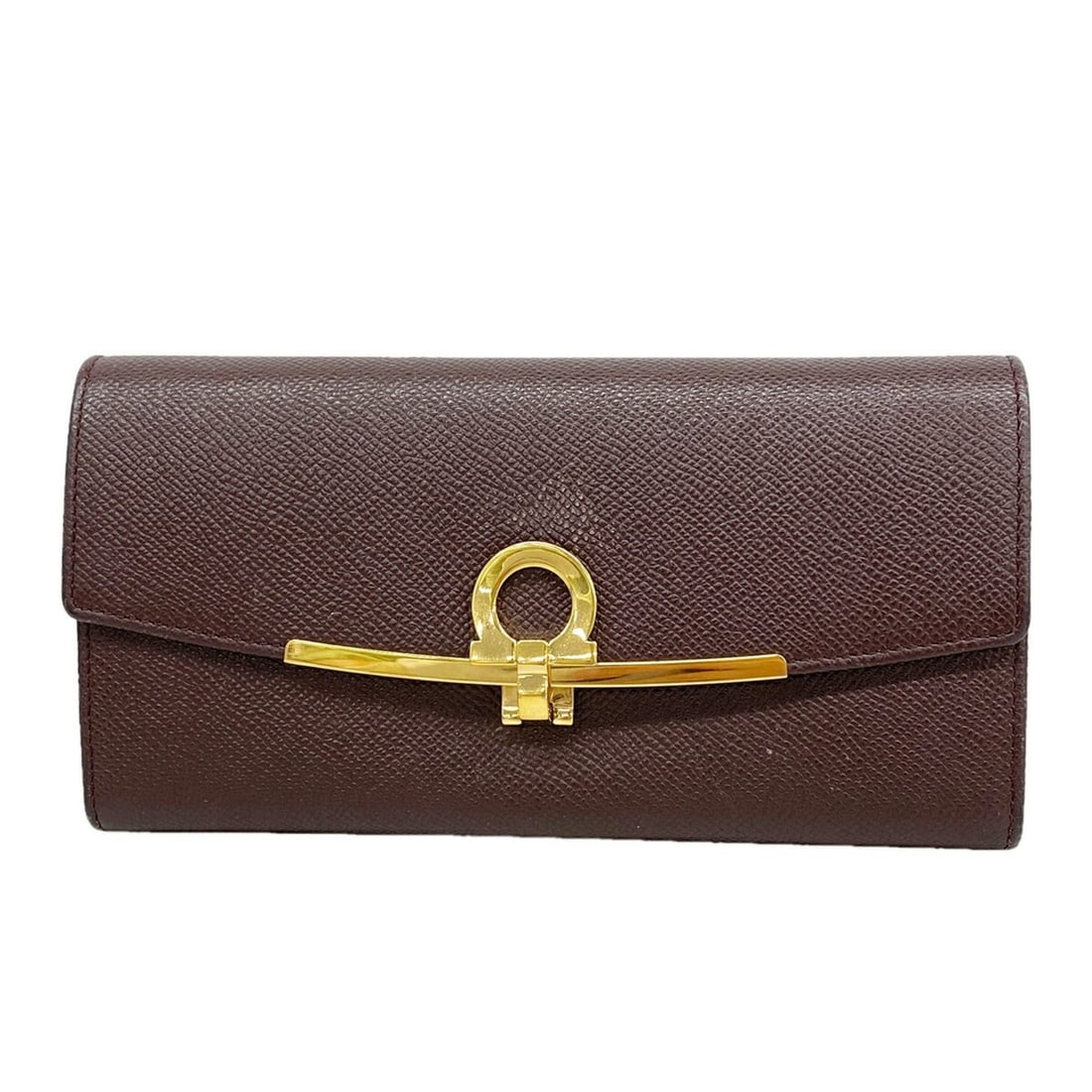 Salvatore Ferragamo Long Wallet, Gancini Leather, Brown, Women's: --- Catalog ---Category: SizeSize (HxWxD): 9.5cm x 19cm x 2.5cm / 3.74'' x 7.48'' x 0.98''Category: DesignType: Long wallet (bi-fold)Color: BrownGender: WomenMaterial: Leather Category: GeneralBrand: 