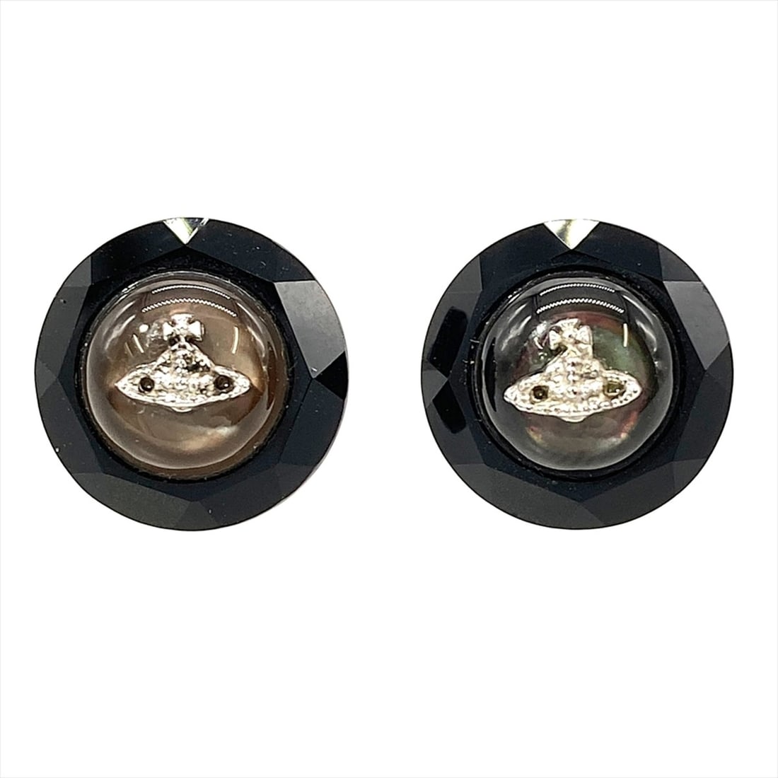 Vivienne Westwood Orb Earrings, Metal, Black, Women's: --- Catalog ---Category: SizeSize (HxWxD): 12.50mm x 12.50mm / 0.49'' x 0.49''Category: DesignType: Stud earringsColor: BlackGender: WomenMaterial: MetalCategory: GeneralBrand: Vivienne Westwood--- It