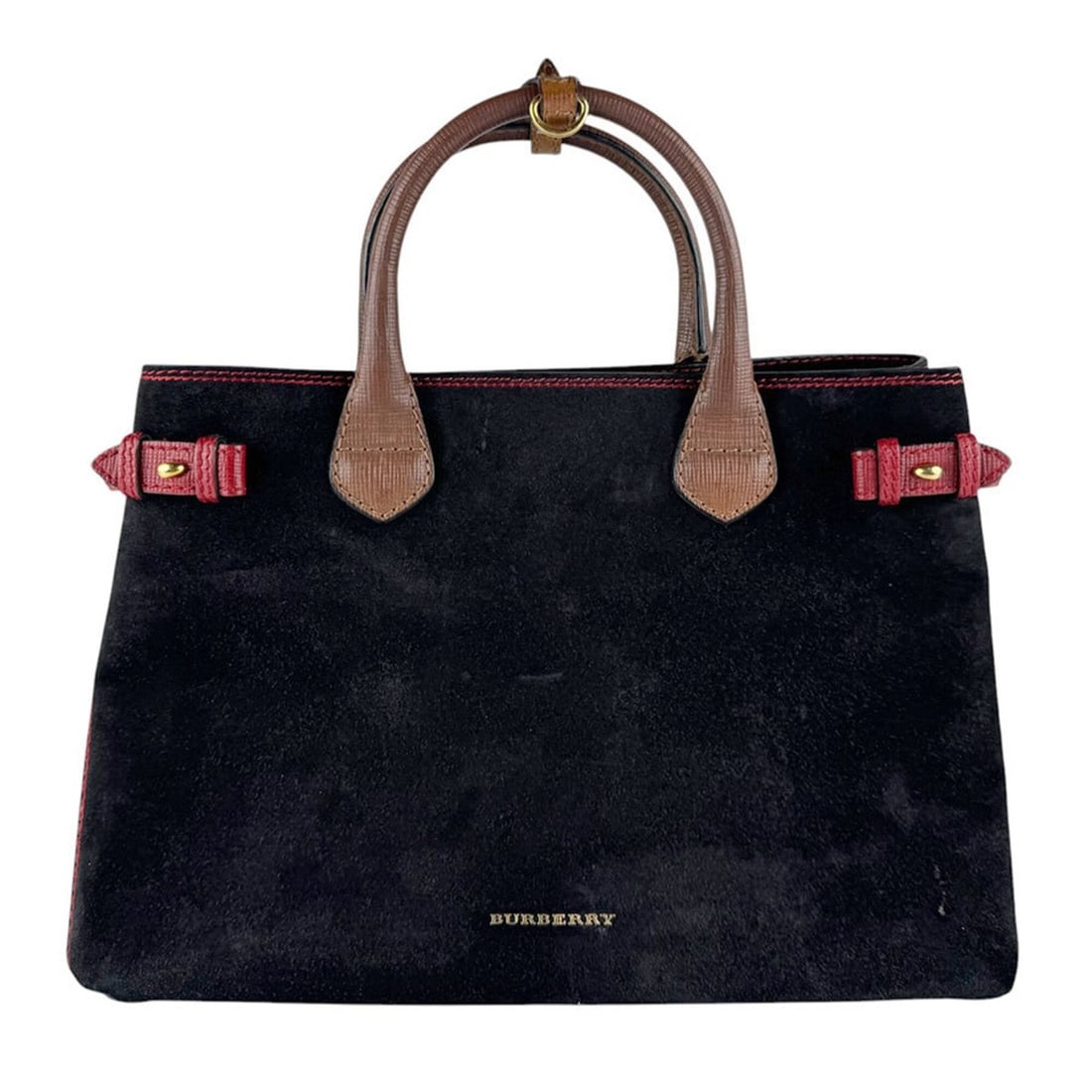 Burberry handbag/shoulder bag, suede leather, black, brown, red, women's, z9488: --- Catalog ---Category: SizeSize (HxWxD): 25cm x 36cm x 15cm / 9.84'' x 14.17'' x 5.9''Category: DesignType: Handbag, Shoulder bagColor: Black, Brown, Red colorGender: WomenMaterial: Suede , Leather 