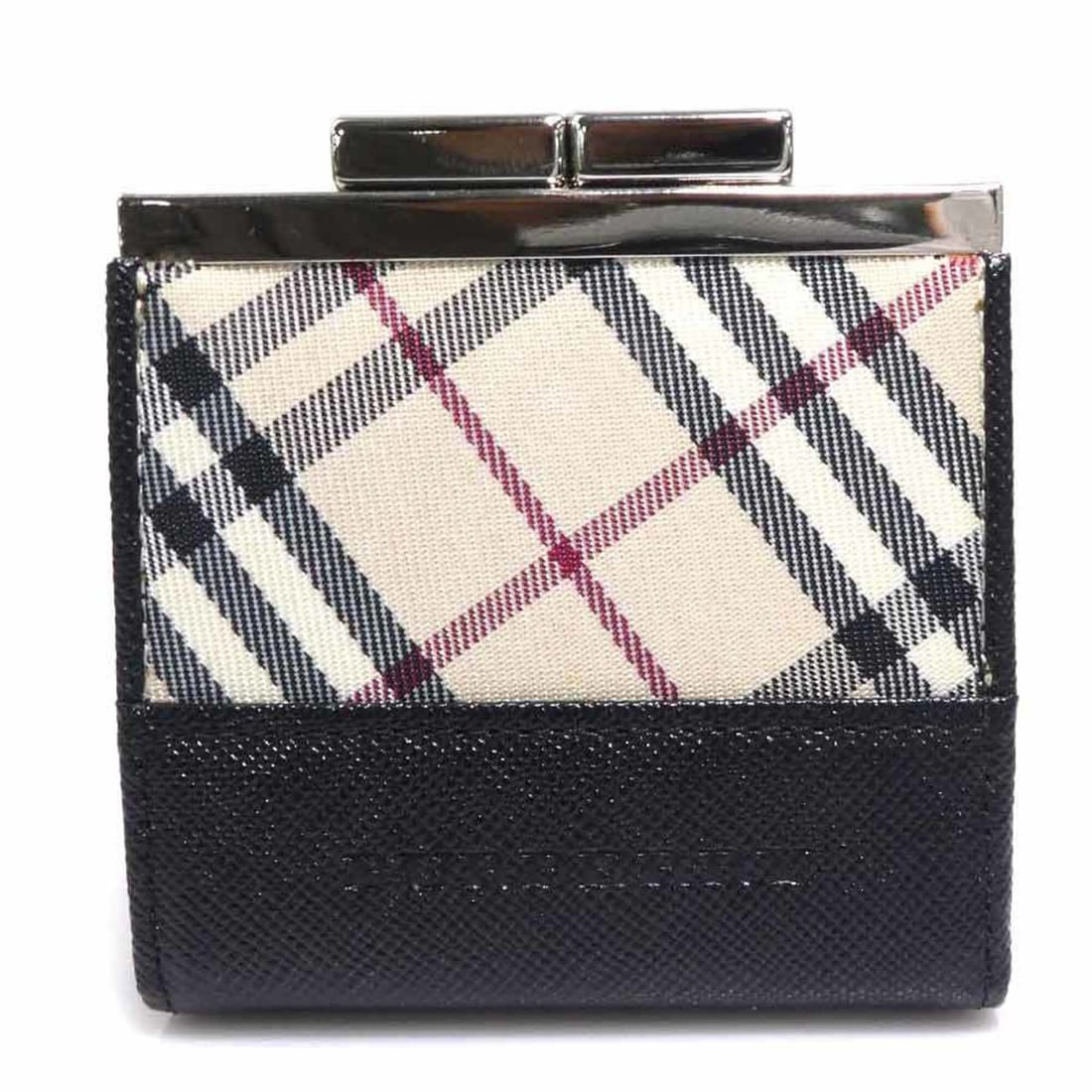 Burberry wallet/coin case, leather and nylon canvas, black beige, for men women, 56689a: --- Catalog ---Category: SizeSize (HxWxD): 8cm x 7.5cm x 1.5cm / 3.14'' x 2.95'' x 0.59''Category: DesignType: Coin purse/coin caseColor: Beige, BlackGender: Men,WomenMaterial: Leather , Nylon canvas 