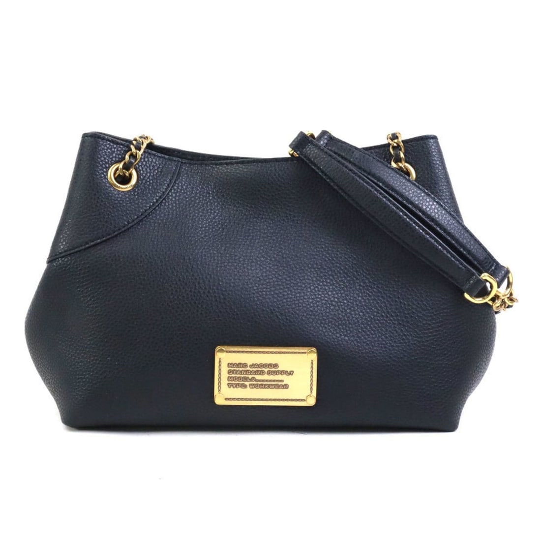 Marc Jacobs MARC JACOBS Shoulder Bag The Plaza Leather Black Women's h32039k: --- Catalog ---Category: SizeSize (HxWxD): 19cm x 26cm x 11cm / 7.48'' x 10.23'' x 4.33''Category: DesignType: Shoulder bagColor: BlackGender: WomenMaterial: Leather Category: GeneralBrand: Marc Jacob