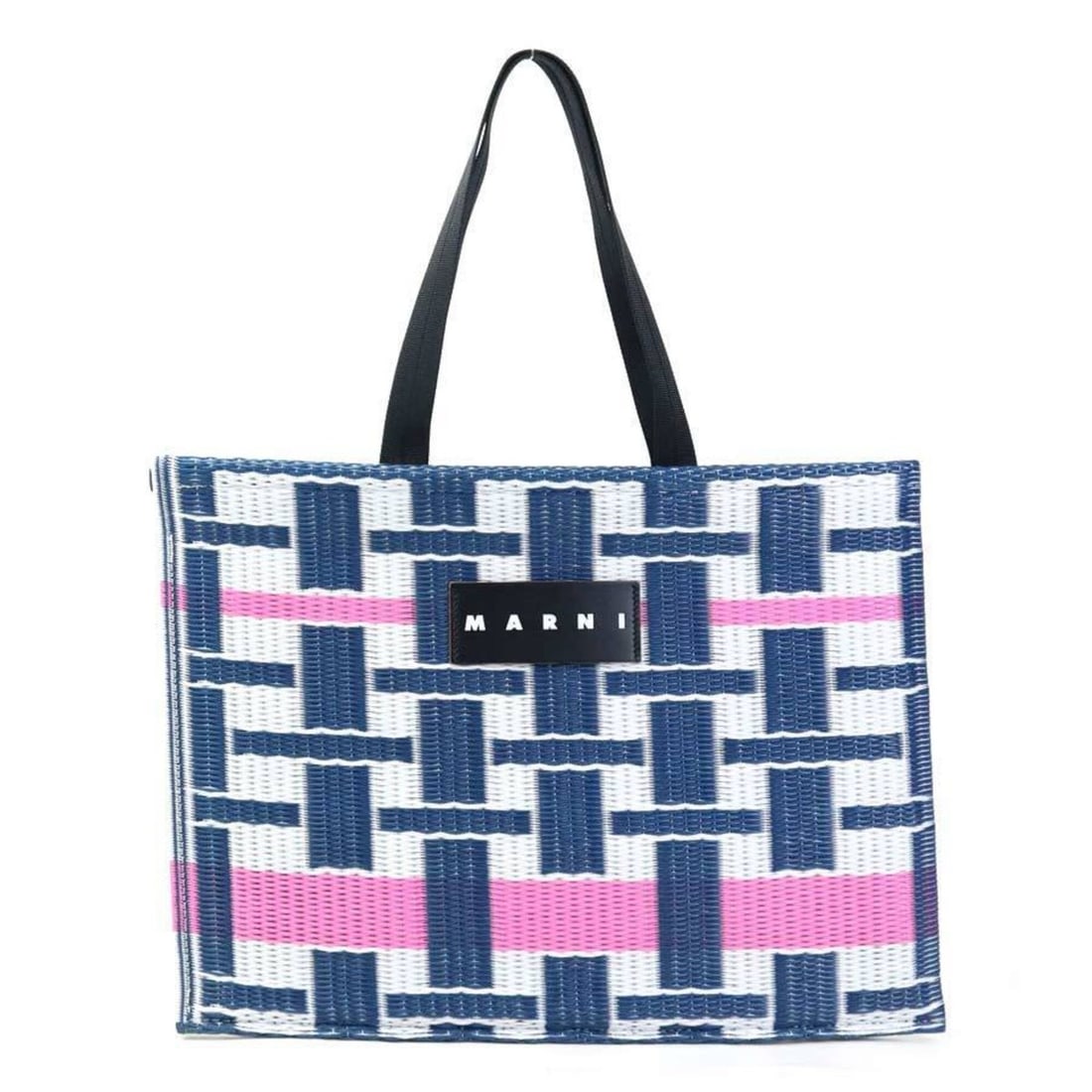 MARNI Flower Cafe Tatami Tote Bag, Navy x White Pink, Women's, 55803j: --- Catalog ---Category: SizeSize (HxWxD): 32cm x 42.5cm / 12.59'' x 16.73''Category: DesignType: HandbagColor: Navy, Pink, WhiteGender: WomenMaterial: PVC Category: GeneralBrand: Marni--- Item List -