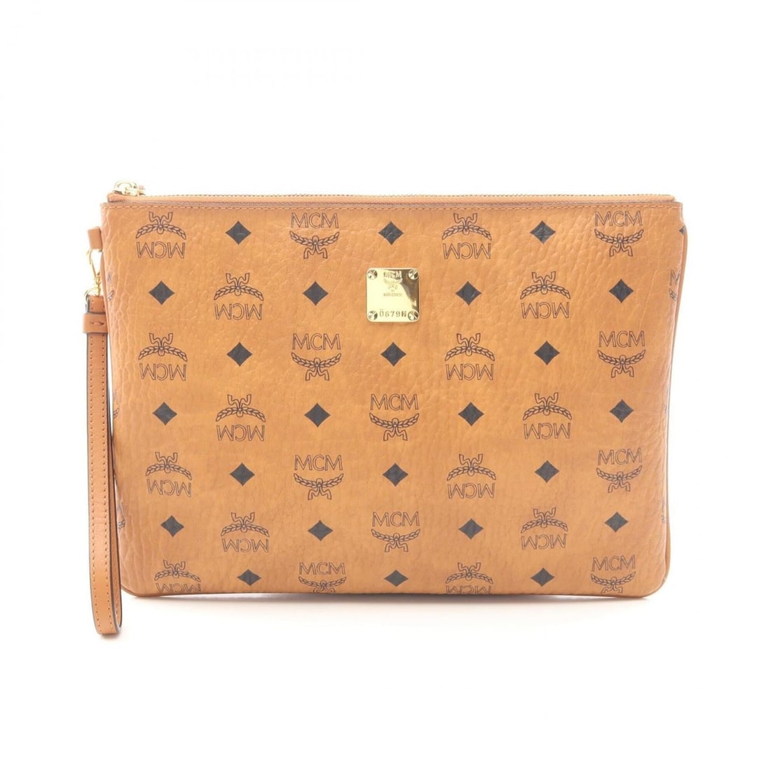 MCM Visetos Second Bag Clutch Handbag Coated Canvas Leather Women's Brown: --- Catalog ---Category: SizeSize (HxWxD): 21cm x 29.5cm x 1cm / 8.26'' x 11.61'' x 0.39''Category: DesignType: Clutch bag, HandbagColor: BrownGender: WomenMaterial: Coated canvas , Leather Category: 