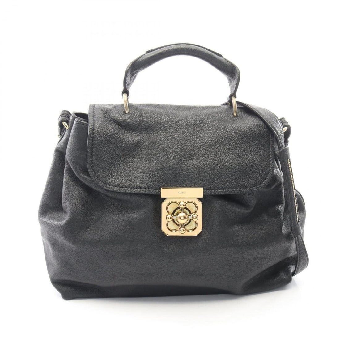 Chloé Chloe Elsie 2-Way Handbag, Leather, Women's, Black (1 of 20)