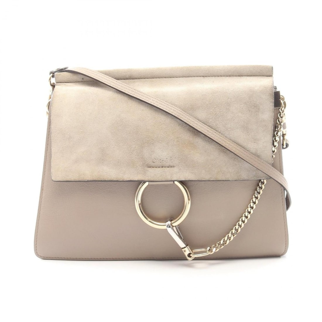 Chloé Chloe FAYE Medium Shoulder Bag/Handbag, Leather/Suede, Women's, Beige, 04165665-04: --- Catalog ---Category: SizeSize (HxWxD): 24cm x 32cm / 9.44'' x 12.59''Category: DesignType: Handbag, Shoulder bagColor: BeigeGender: WomenMaterial: Leather , Suede Category: GeneralMPN: 04165665-04