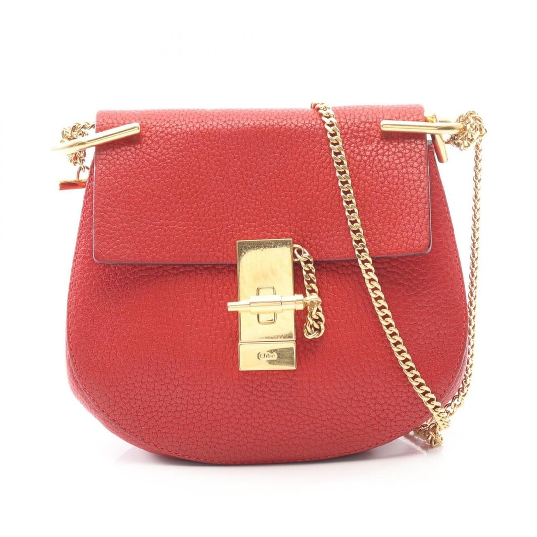 Chloé Chloe Drew Shoulder Bag Handbag Leather Women's Red: --- Catalog ---Category: SizeSize (HxWxD): 17.5cm x 16cm x 6cm / 6.88'' x 6.29'' x 2.36''Category: DesignType: Handbag, Shoulder bagColor: Red colorGender: WomenMaterial: Leather Category: GeneralLine