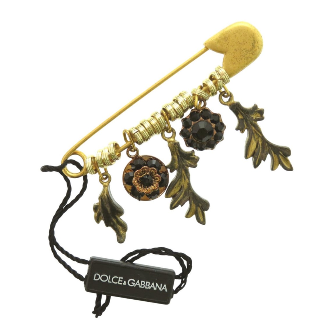 Dolce & Gabbana brooch, metal, gold, silver, black, 0373DOLCE&GABBANA: --- Catalog ---Category: SizePin Length: 1.00cm / 0.39''Category: DesignType: BroochColor: BlackGender: WomenMaterial: MetalCategory: GeneralBrand: Dolce & Gabbana--- Item List ---Section: ConditionRa