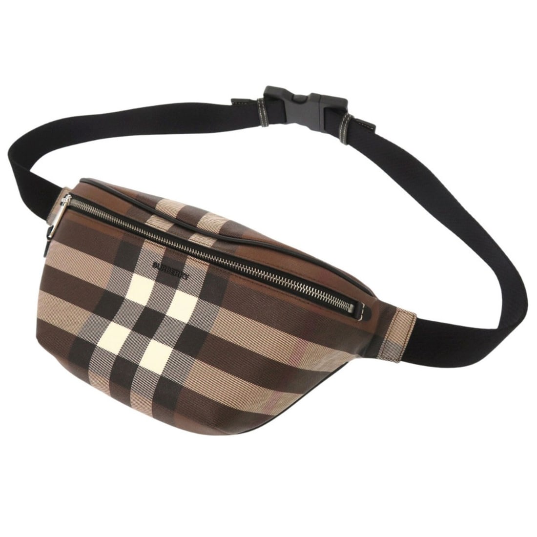 Burberry Caisson Bum Bag Check & Leather 8052806 Coated Canvas Cotton Polyurethane Dark Birch Brown: --- Catalog ---Category: DesignType: Sling bagGender: MenMaterial: PVC , Cotton Category: GeneralMPN: 8052806Brand: BurberryCountry of Origin: China--- Item List ---Section: ConditionRanking: Rank SA 