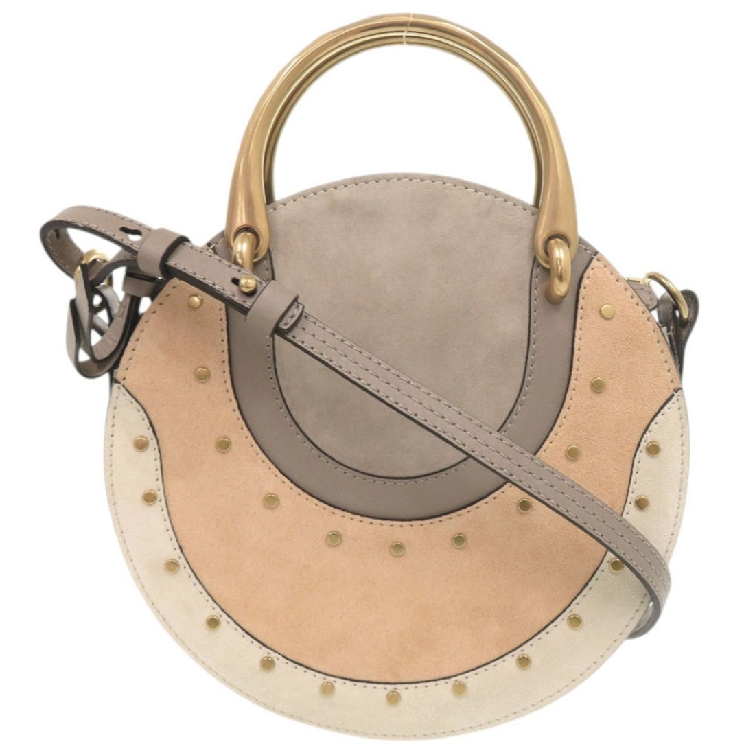 Chloé Chloe Pixie Suede Leather Gray Beige 2-Way Handbag Shoulder Bag 1324Chloe: --- Catalog ---Category: SizeSize (HxWxD): 20cm x 20cm x 5.5cm / 7.87'' x 7.87'' x 2.16''Category: DesignType: Handbag, Shoulder bagColor: Gray beigeGender: WomenMaterial: Suede , Leather Category: Ge