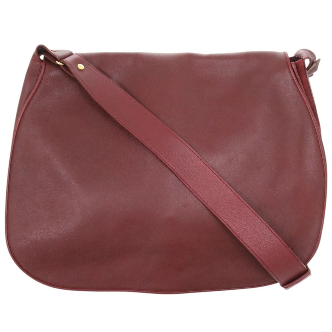 Cartier Must Leather Bordeaux Shoulder Bag Red 0964CARTIER: --- Catalog ---Category: SizeSize (HxWxD): 34cm x 43cm x 11cm / 13.38'' x 16.92'' x 4.33''Category: DesignType: Shoulder bagColor: Bordeaux, Red colorGender: WomenMaterial: Leather Category: GeneralBr