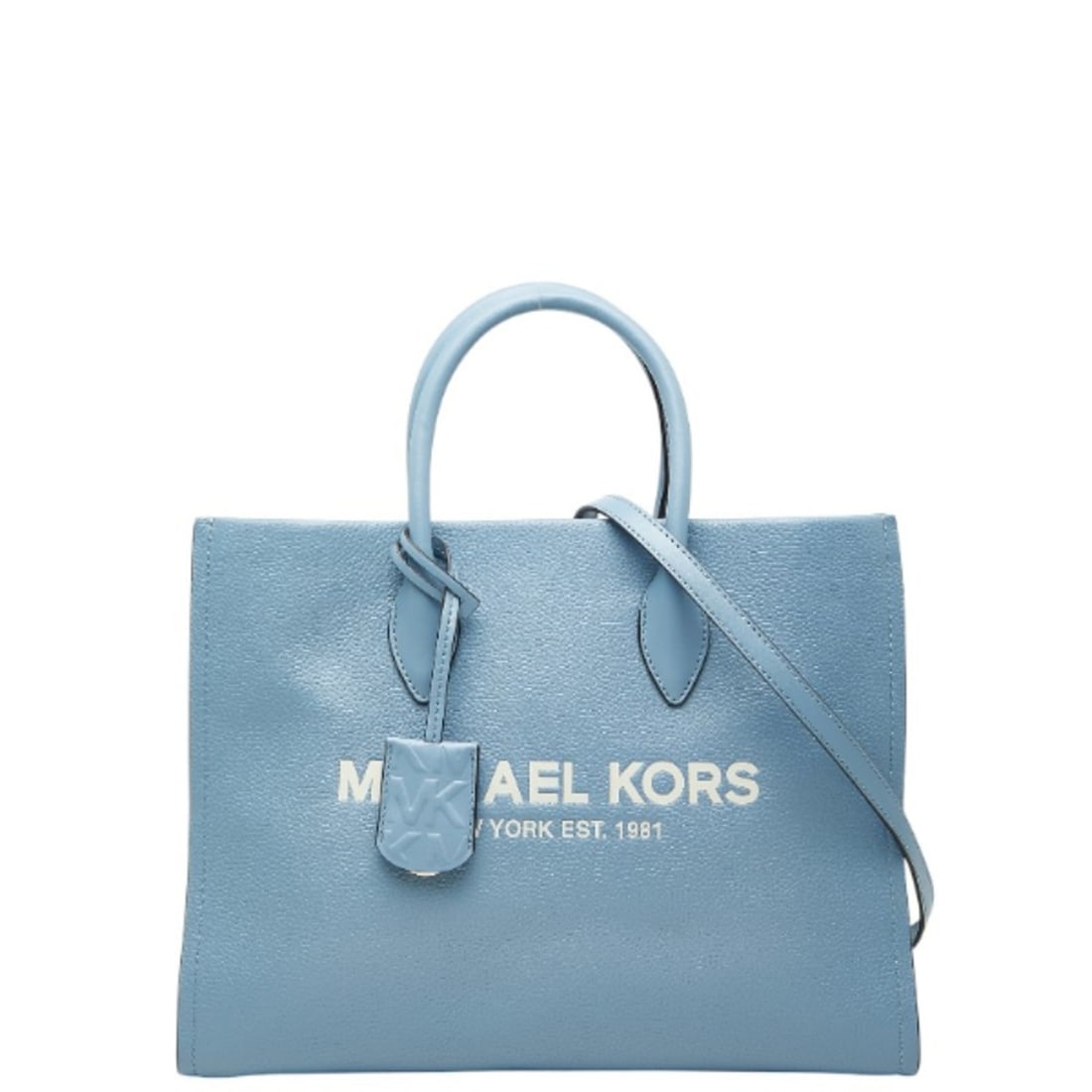 Michael Kors MIRELLA EW Tote Medium Bag Handbag Shoulder 2WAY Blue Leather Women's: --- Catalog ---Category: SizeSize (HxWxD): 25cm x 36cm x 10cm / 9.84'' x 14.17'' x 3.93''Category: DesignType: Handbag, Shoulder bag, Tote bagColor: BlueGender: WomenMaterial: Leather Category: Genera
