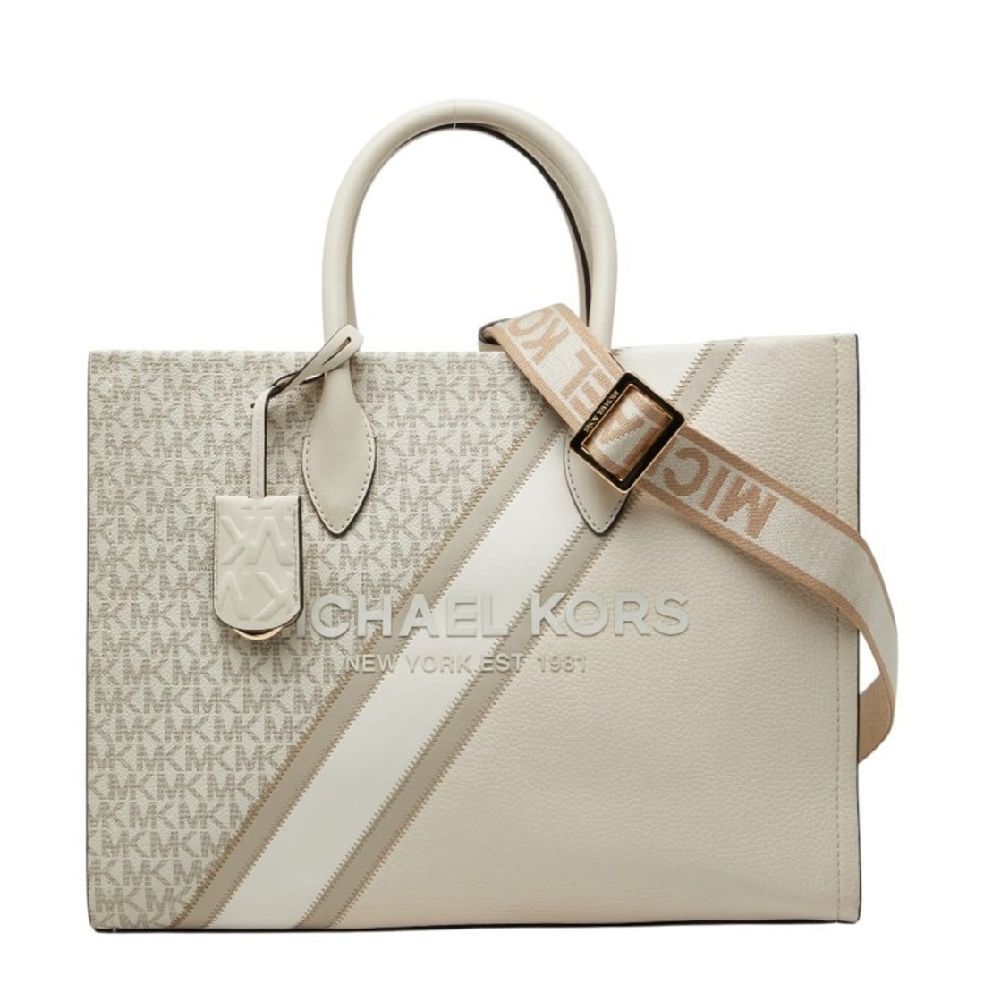 Michael Kors MIRELLA EW Medium Handbag Tote Shoulder 2WAY 35R3G7ZT8L Ivory Beige Leather Women's: --- Catalog ---Category: SizeSize (HxWxD): 27cm x 35cm x 11.5cm / 10.62'' x 13.77'' x 4.52''Category: DesignType: HandbagColor: Beige, IvoryGender: WomenMaterial: Leather Category: GeneralMPN: 35R3G7Z