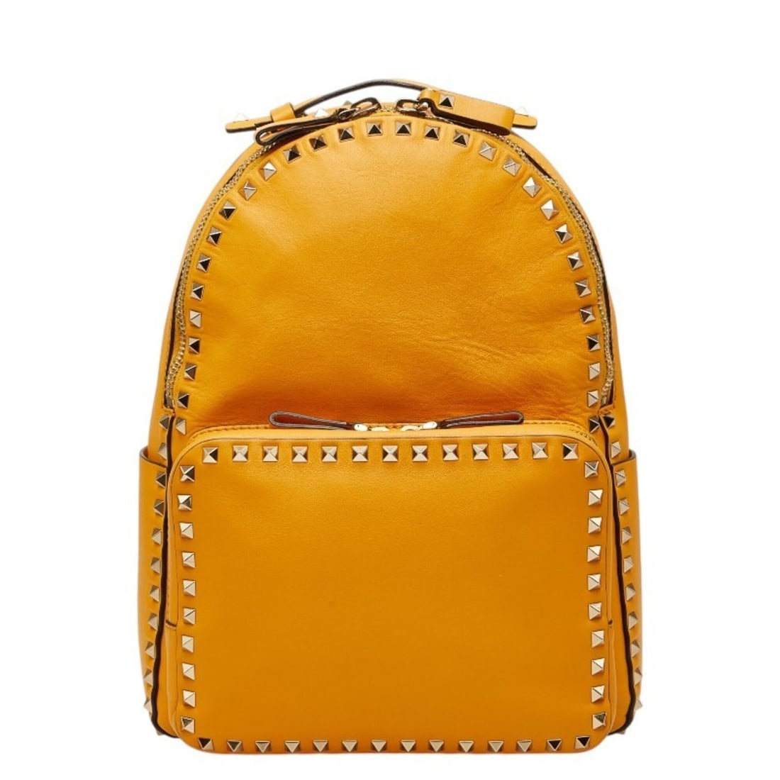 Valentino Rockstud Backpack, Yellow Gold Leather, Women's: --- Catalog ---Category: SizeSize (HxWxD): 32.5cm x 24.5cm x 14cm / 12.79'' x 9.64'' x 5.51''Category: DesignType: BackpackColor: Yellow goldGender: WomenMaterial: Leather Category: GeneralBrand: Vale