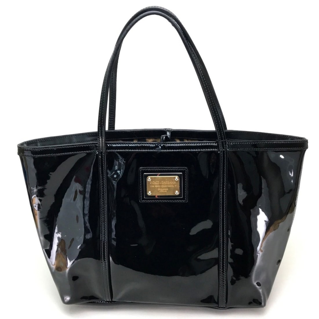 Dolce & Gabbana DOLCE&GABBANA BB1564 Logo Plate Bag Shoulder Tote Patent Leather Women's Black: --- Catalog ---Category: SizeSize (HxWxD): 27cm x 34cm x 15cm / 10.62'' x 13.38'' x 5.9''Strap Length: 39cm / 15.35''Category: DesignType: Shoulder bag, Tote bagColor: BlackGender: WomenClosure: OpenM