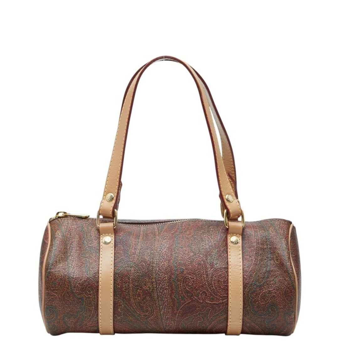 Etro Paisley Mini Boston Bag Handbag Red Beige Leather Women's ETRO: --- Catalog ---Category: SizeSize (HxWxD): 11.5cm x 25cm x 11.5cm / 4.52'' x 9.84'' x 4.52''Category: DesignType: Boston bag, HandbagColor: Beige, Red colorGender: WomenMaterial: PVC , Leather Categor
