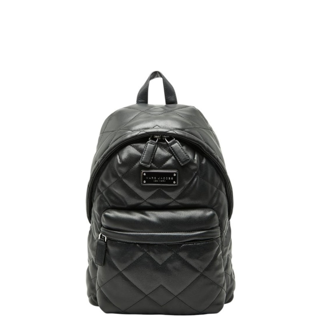 Marc Jacobs quilted backpack, black, synthetic leather, nylon, women's.: --- Catalog ---Category: SizeSize (HxWxD): 38cm x 28cm x 10cm / 14.96'' x 11.02'' x 3.93''Category: DesignType: BackpackColor: BlackGender: WomenMaterial: Quilting Category: GeneralBrand: Marc Jacobs-