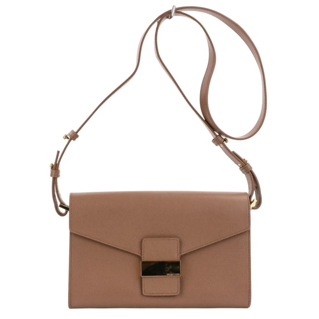 Sergio Rossi SR1 Messenger Shoulder Bag B08750-MFL201-2243 Brown Women's (1 of 13)