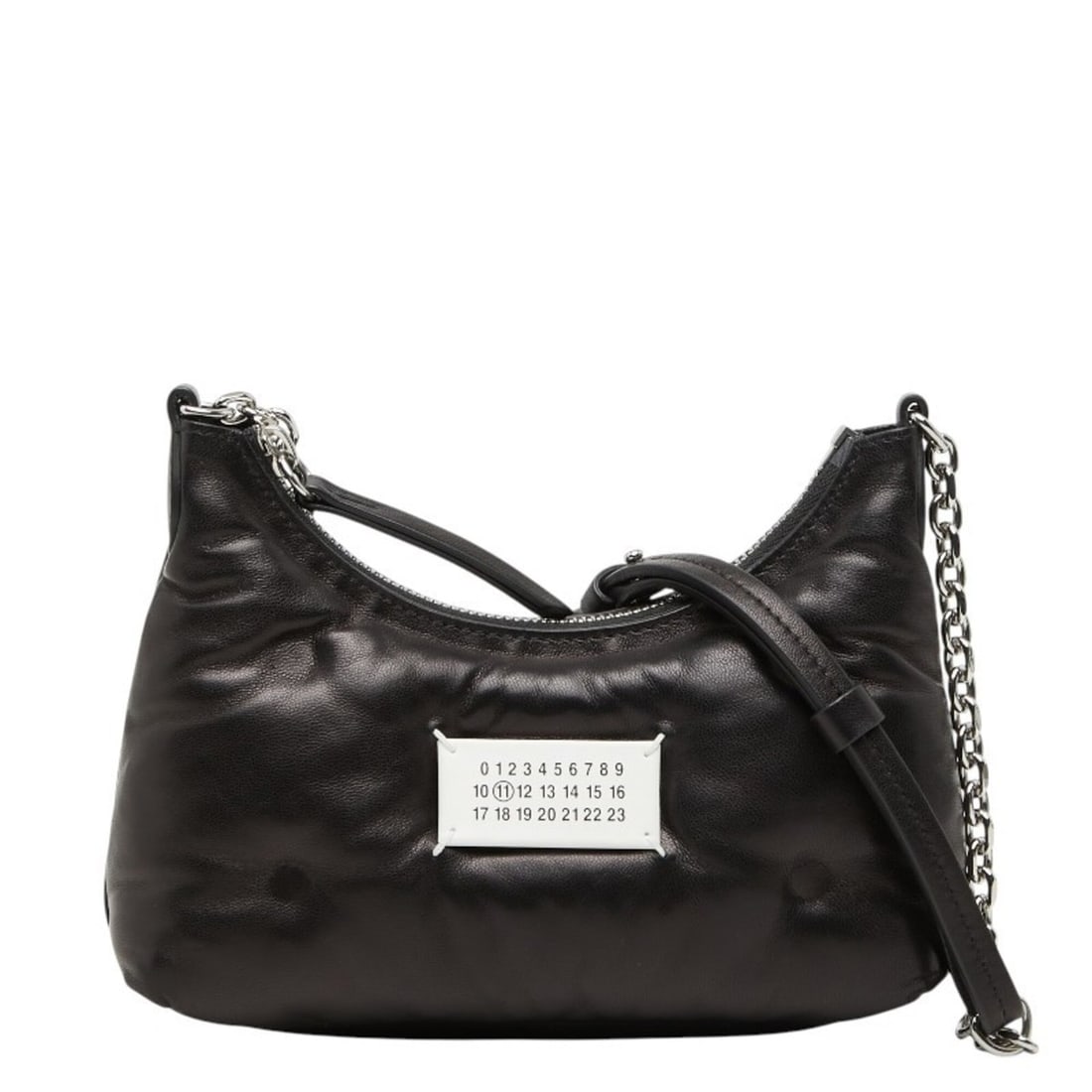 Maison Margiela Martin Margiela Maison Glam Slam Hobo Micro Chain Shoulder Bag, Black Leather,: --- Catalog ---Category: SizeSize (HxWxD): 14cm x 19.5cm x 6cm / 5.51'' x 7.67'' x 2.36''Category: DesignType: Shoulder bagColor: BlackGender: WomenMaterial: Leather Category: GeneralBrand: Maison Mar