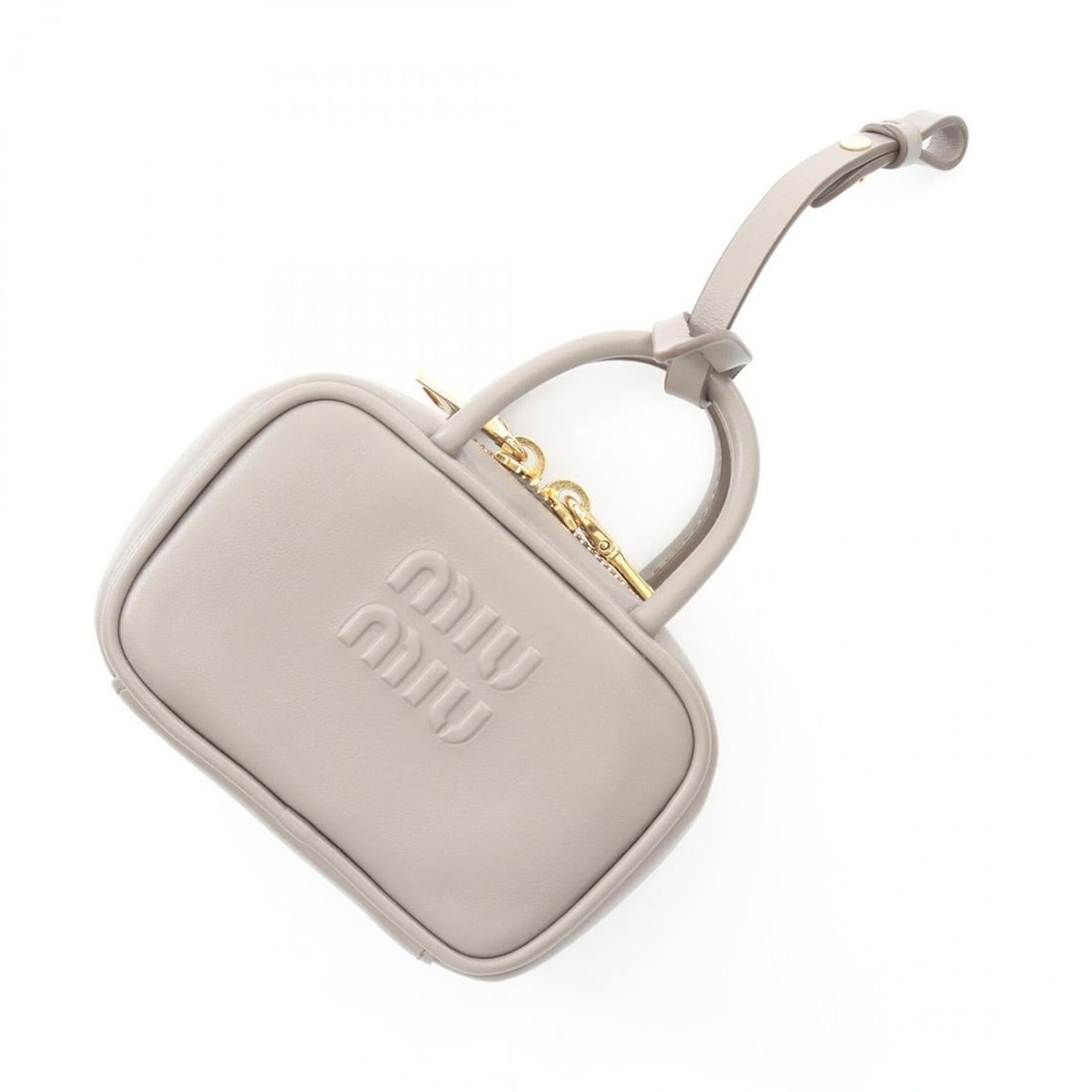 Miu Miu Miu Micro Bag Charm Accessory Leather Women's Gray 5NR036: --- Catalog ---Category: DesignType: Handbag charmColor: GrayGender: WomenMaterial: LeatherCategory: GeneralMPN: 5NR036Brand: Miu Miu--- Item List ---Section: ConditionRanking: Rank NS Never used / di