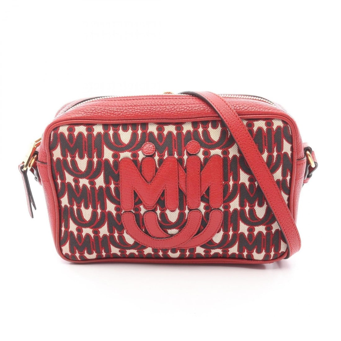 Miu Miu Miu x MM (Paris) Shoulder Bag/Handbag, Leather, Women's, Red, Black, Ivory: --- Catalog ---Category: SizeSize (HxWxD): 15cm x 21cm x 6cm / 5.9'' x 8.26'' x 2.36''Category: DesignType: Handbag, Shoulder bagColor: Black, Ivory, Red colorGender: WomenMaterial: Leather Category: 