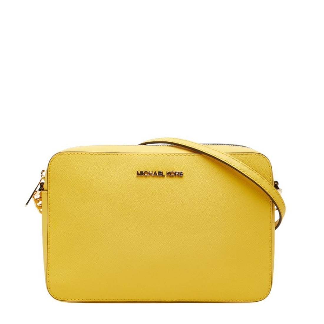 Michael Kors Crossbody Shoulder Bag, Yellow Leather, Women's: --- Catalog ---Category: SizeSize (HxWxD): 16cm x 24cm x 5.5cm / 6.29'' x 9.44'' x 2.16''Category: DesignType: Shoulder bagColor: YellowGender: WomenMaterial: Leather Category: GeneralBrand: Michael K