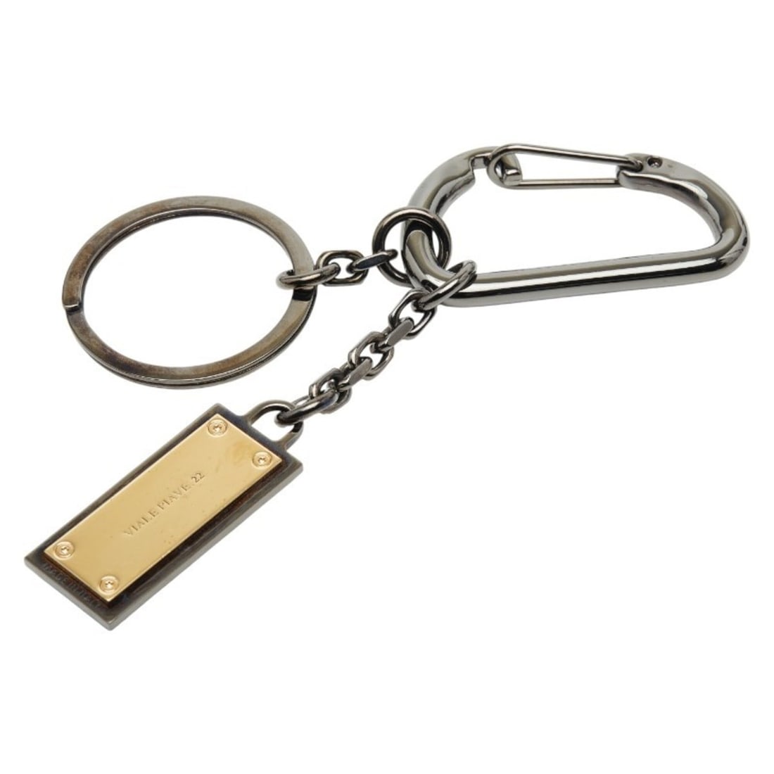 Dolce & Gabbana Logo Plate Keychain Accessory Bag Charm Black Gold Plated Men's DOLCE&GABBANA: --- Catalog ---Category: SizeSize (HxWxD): 18cm x 5.5cm / 7.08'' x 2.16''Category: DesignColor: BlackGender: MenCategory: GeneralBrand: Dolce & Gabbana--- Item List ---Section: ConditionRanking: Rank 