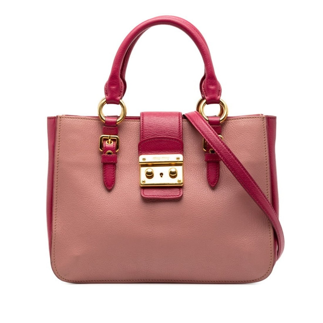 Miu Miu Miu - Handbag/Shoulder Bag, 2-Way, Pink Madras Leather, Women's MIUMIU: --- Catalog ---Category: SizeSize (HxWxD): 11cm x 27.5cm x 7cm / 4.33'' x 10.82'' x 2.75''Category: DesignType: Handbag, Shoulder bagColor: PinkGender: WomenMaterial: Leather Category: GeneralBrand: M