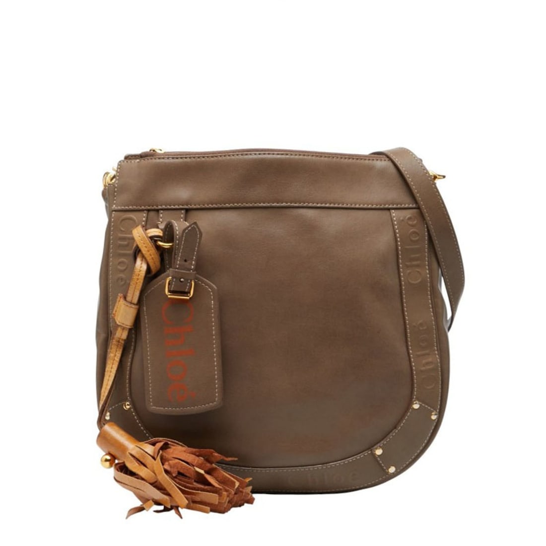 Chloé Chloe Eden Crossbody Shoulder Bag, Brown Leather, Women's: --- Catalog ---Category: SizeSize (HxWxD): 27cm x 29cm x 10cm / 10.62'' x 11.41'' x 3.93''Category: DesignType: Shoulder bagColor: BrownGender: WomenMaterial: Leather Category: GeneralBrand: Chloé---