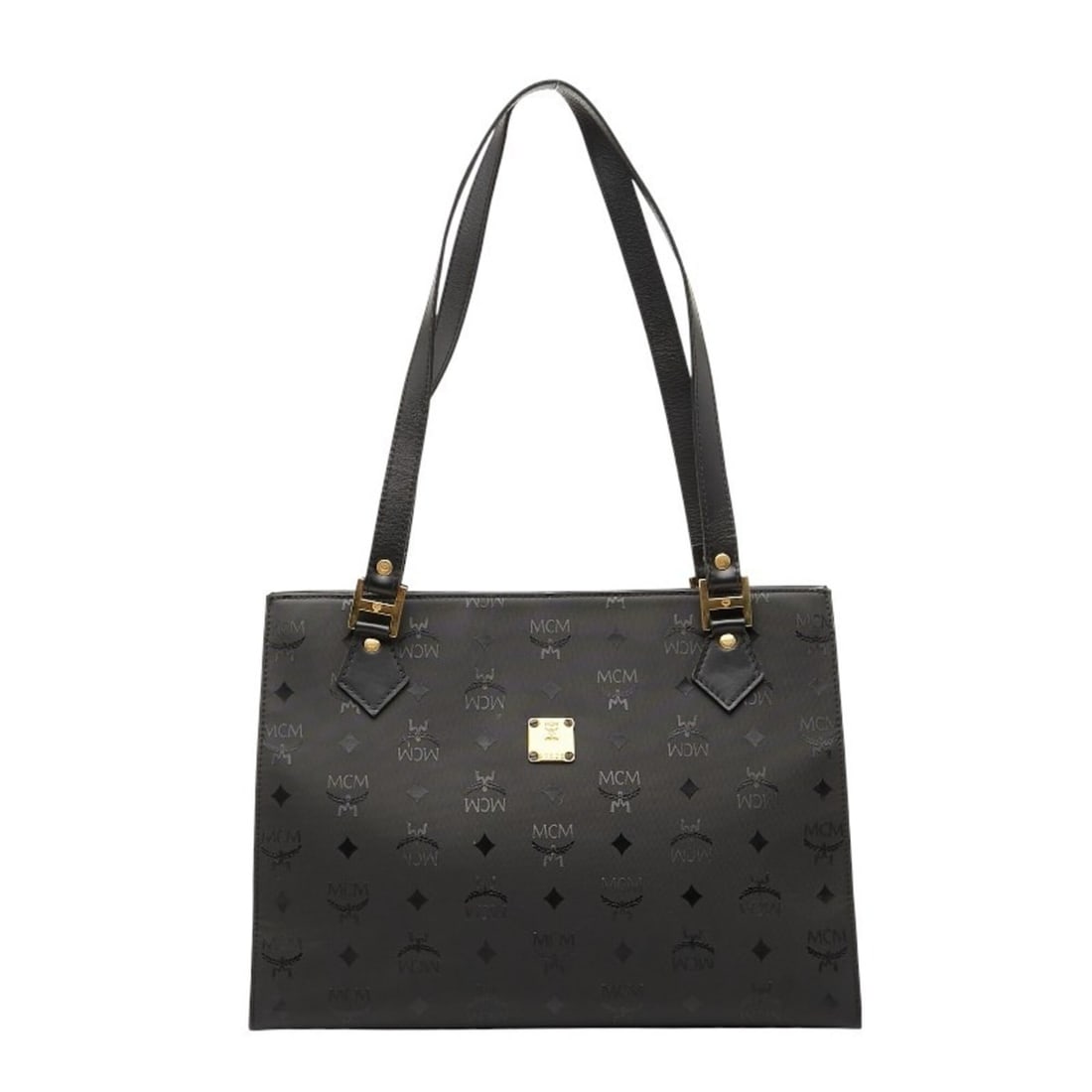 MCM Visetos Tote Bag Shoulder Black Nylon Leather Women's: --- Catalog ---Category: SizeSize (HxWxD): 25.5cm x 35cm x 5.5cm / 10.03'' x 13.77'' x 2.16''Category: DesignType: Shoulder bag, Tote bagColor: BlackGender: WomenMaterial: Nylon , Leather Category: Ge