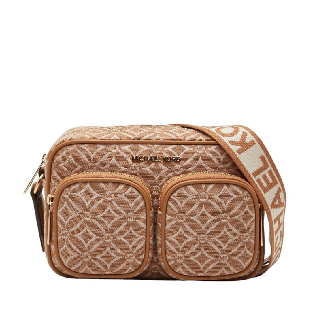 Michael Kors JET SET ITEM Logo Crossbody Shoulder Bag, Brown Canvas Leather, Women's.: --- Catalog ---Category: SizeSize (HxWxD): 14cm x 20cm x 6.5cm / 5.51'' x 7.87'' x 2.55''Category: DesignType: Pouch, Shoulder bagColor: BrownGender: WomenMaterial: Canvas , Leather Category: GeneralB
