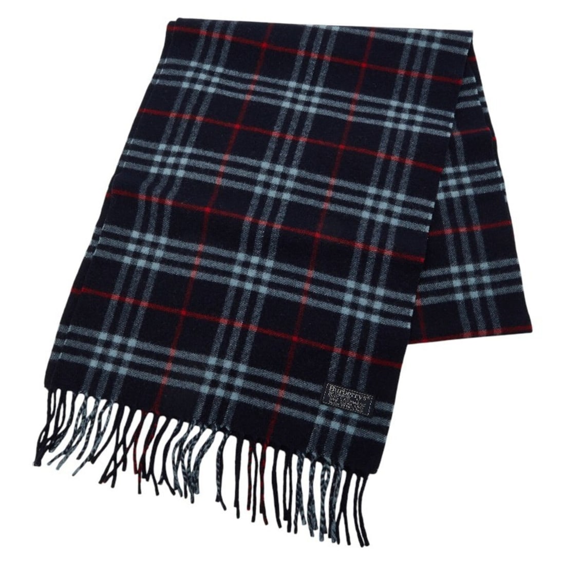 Burberry Check Scarf, Navy, 100% Cashmere, Men's BURBERRY: --- Catalog ---Category: SizeSize (LxW): 1.7m x 31cm / 66.92'' x 12.2''Category: DesignType: StoleColor: NavyGender: MenMaterial: Cashmere Category: GeneralBrand: Burberry--- Item List ---Section: Con