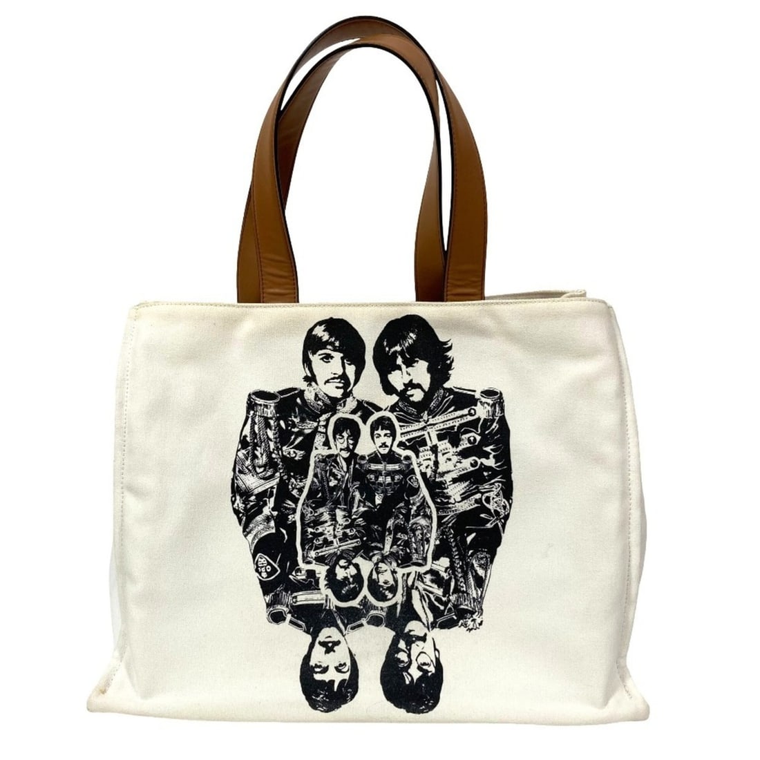 Stella McCartney Beatles Canvas Tote Bag, White, Women's: --- Catalog ---Category: SizeSize (HxWxD): 31cm x 38cm x 17.5cm / 12.2'' x 14.96'' x 6.88''Category: DesignType: Tote bagColor: White, YellowGender: WomenMaterial: Canvas Category: GeneralBrand: Stell