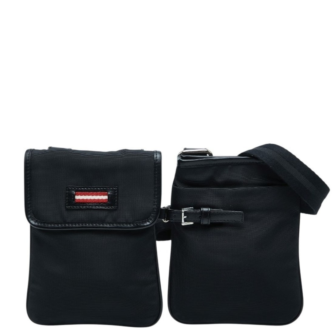 Bally Waist Bag Shoulder 2-Way Black Canvas Leather Women's BALLY: --- Catalog ---Category: SizeSize (HxWxD): 19cm x 15cm x 5.00mm / 7.48'' x 5.9'' x 0.19''Category: DesignType: Fanny pack, Shoulder bagColor: BlackGender: WomenMaterial: Canvas , Leather Category: Gen