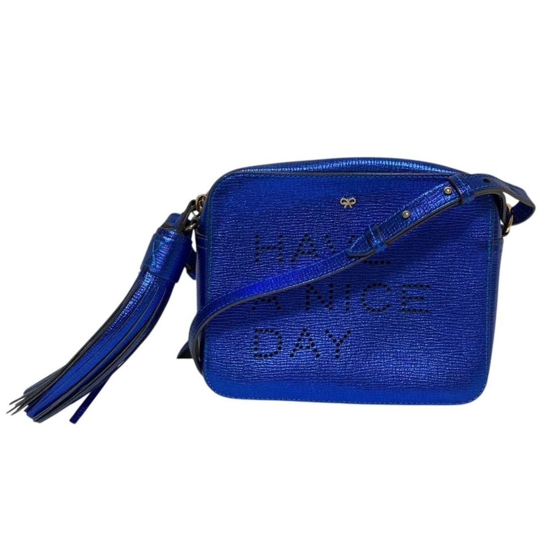 Anya Hindmarch HAVE A NICE DAY Square Shoulder Bag, Blue, Women's (1 of 17)