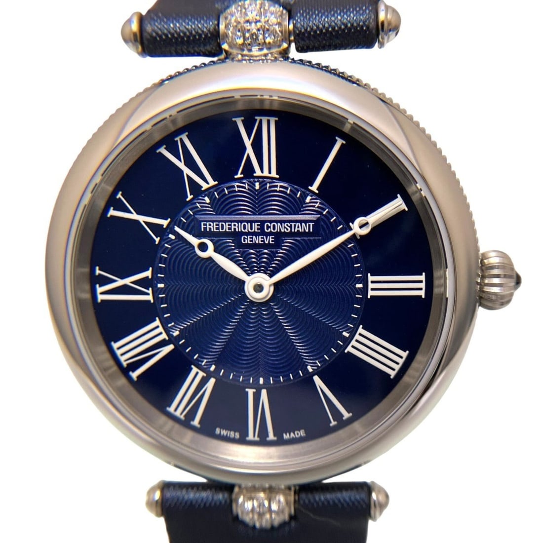 Frederique Constant Classic Art Deco Round Watch, Total Weight 21.0g, Stainless Steel, Genuine: --- Catalog ---Category: SizeWrist Size: 13.5cm - 16.5cm / 5.31'' - 6.49''Case Diameter: 30mm / 1.18''Category: DesignType: WristwatchGender: MenColor (Dial): BlueMaterial (Band): Leather, Stainless s