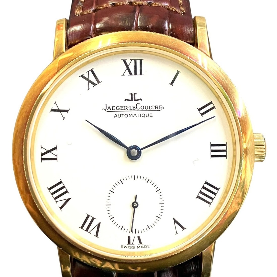 Jaeger-LeCoultre Gentlem Watch, Total Weight 67.5g, 18K Gold, Genuine Leather Strap, Automatic (1 of 12)